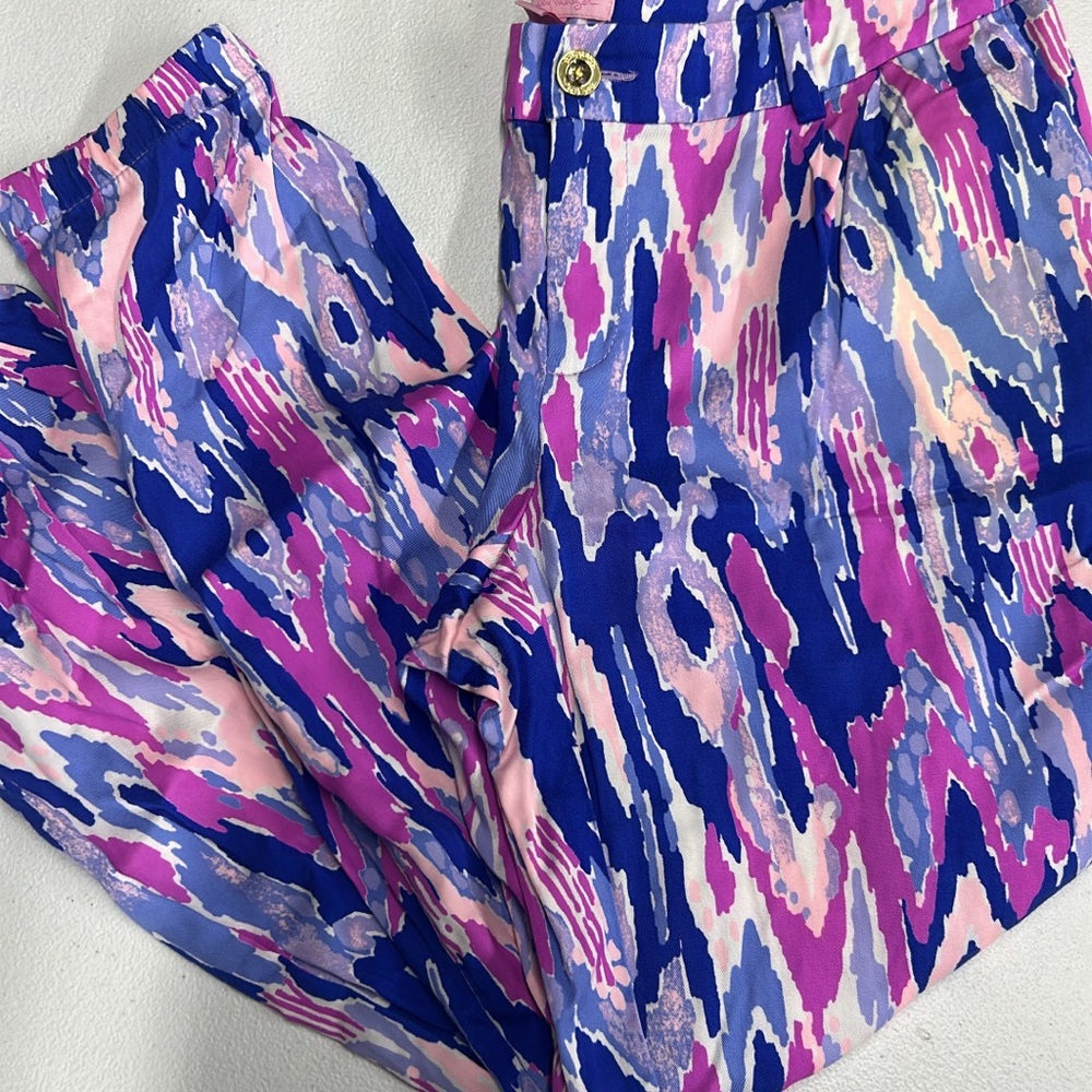 Lilly Pulitzer Pink and Blue Patterned Pants